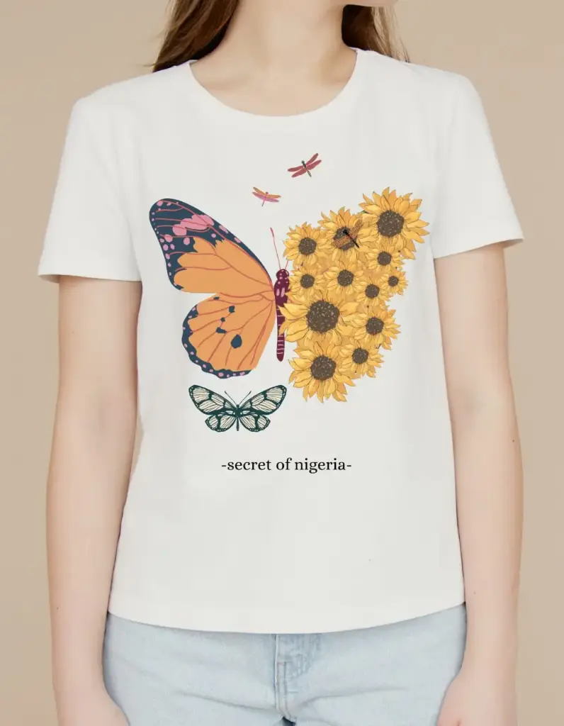 White Beterfly t-shirt
